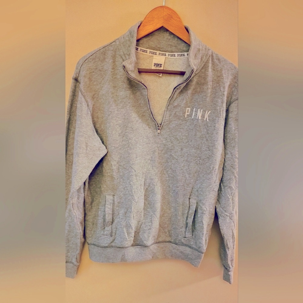 PINK Quarter Zip-up Sweatshirt